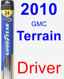 Driver Wiper Blade for 2010 GMC Terrain - Hybrid