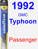 Passenger Wiper Blade for 1992 GMC Typhoon - Hybrid