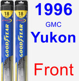 Front Wiper Blade Pack for 1996 GMC Yukon - Hybrid