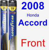 Front Wiper Blade Pack for 2008 Honda Accord - Hybrid