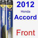 Front Wiper Blade Pack for 2012 Honda Accord - Hybrid