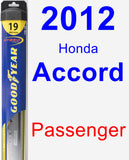 Passenger Wiper Blade for 2012 Honda Accord - Hybrid