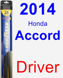 Driver Wiper Blade for 2014 Honda Accord - Hybrid