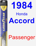 Passenger Wiper Blade for 1984 Honda Accord - Hybrid