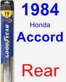 Rear Wiper Blade for 1984 Honda Accord - Hybrid