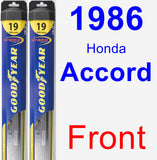 Front Wiper Blade Pack for 1986 Honda Accord - Hybrid