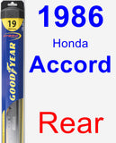 Rear Wiper Blade for 1986 Honda Accord - Hybrid