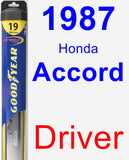 Driver Wiper Blade for 1987 Honda Accord - Hybrid