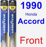 Front Wiper Blade Pack for 1990 Honda Accord - Hybrid