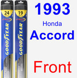 Front Wiper Blade Pack for 1993 Honda Accord - Hybrid