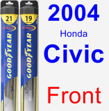 Front Wiper Blade Pack for 2004 Honda Civic - Hybrid