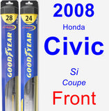 Front Wiper Blade Pack for 2008 Honda Civic - Hybrid