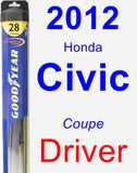 Driver Wiper Blade for 2012 Honda Civic - Hybrid