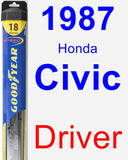 Driver Wiper Blade for 1987 Honda Civic - Hybrid