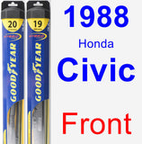 Front Wiper Blade Pack for 1988 Honda Civic - Hybrid