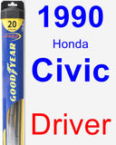 Driver Wiper Blade for 1990 Honda Civic - Hybrid