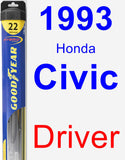 Driver Wiper Blade for 1993 Honda Civic - Hybrid