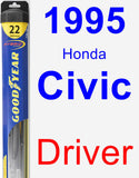 Driver Wiper Blade for 1995 Honda Civic - Hybrid