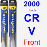 Front Wiper Blade Pack for 2000 Honda CR-V - Hybrid