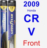 Front Wiper Blade Pack for 2009 Honda CR-V - Hybrid