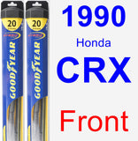 Front Wiper Blade Pack for 1990 Honda CRX - Hybrid