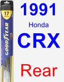 Rear Wiper Blade for 1991 Honda CRX - Hybrid