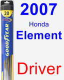 Driver Wiper Blade for 2007 Honda Element - Hybrid