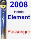 Passenger Wiper Blade for 2008 Honda Element - Hybrid