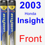 Front Wiper Blade Pack for 2003 Honda Insight - Hybrid