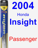 Passenger Wiper Blade for 2004 Honda Insight - Hybrid