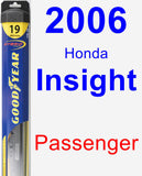 Passenger Wiper Blade for 2006 Honda Insight - Hybrid