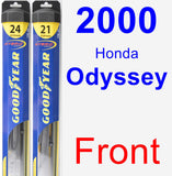 Front Wiper Blade Pack for 2000 Honda Odyssey - Hybrid