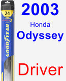 Driver Wiper Blade for 2003 Honda Odyssey - Hybrid