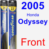 Front Wiper Blade Pack for 2005 Honda Odyssey - Hybrid