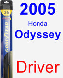 Driver Wiper Blade for 2005 Honda Odyssey - Hybrid