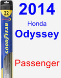 Passenger Wiper Blade for 2014 Honda Odyssey - Hybrid