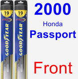 Front Wiper Blade Pack for 2000 Honda Passport - Hybrid