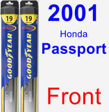 Front Wiper Blade Pack for 2001 Honda Passport - Hybrid