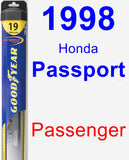 Passenger Wiper Blade for 1998 Honda Passport - Hybrid