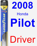 Driver Wiper Blade for 2008 Honda Pilot - Hybrid