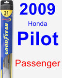 Passenger Wiper Blade for 2009 Honda Pilot - Hybrid