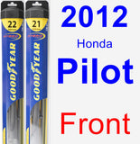 Front Wiper Blade Pack for 2012 Honda Pilot - Hybrid