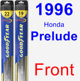 Front Wiper Blade Pack for 1996 Honda Prelude - Hybrid