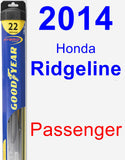 Passenger Wiper Blade for 2014 Honda Ridgeline - Hybrid