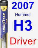 Driver Wiper Blade for 2007 Hummer H3 - Hybrid