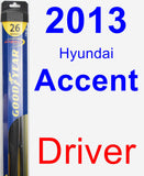 Driver Wiper Blade for 2013 Hyundai Accent - Hybrid