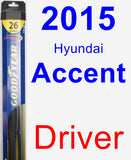 Driver Wiper Blade for 2015 Hyundai Accent - Hybrid