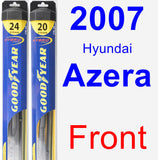 Front Wiper Blade Pack for 2007 Hyundai Azera - Hybrid