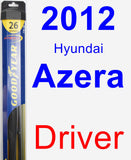 Driver Wiper Blade for 2012 Hyundai Azera - Hybrid