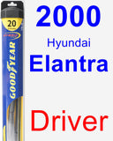 Driver Wiper Blade for 2000 Hyundai Elantra - Hybrid